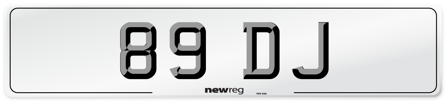 89 DJ Number Plate from New Reg